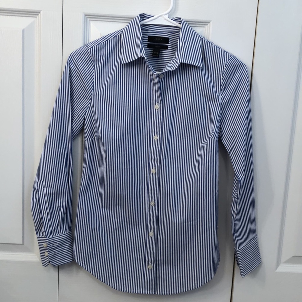 J Crew Slim Fit Perfect Shirt in Stripe